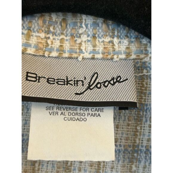 Vintage 90's Breakin' Loose Tweed Suit Set Sz 5/6 Y2K Academia Clueless School g - Picture 4 of 16